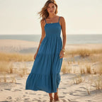 Casual Long Dress with Spaghetti Straps