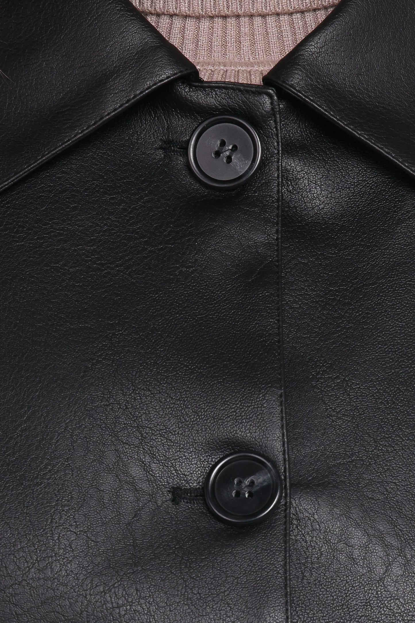 Hope Crop Faux Leather Jacket Black