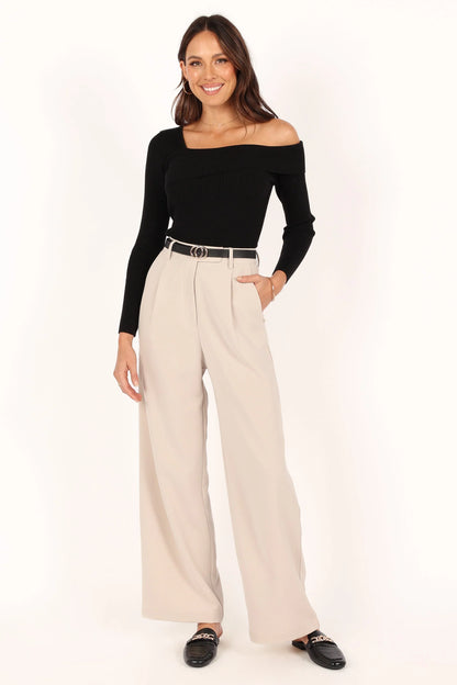 Aleena Knit Top Black