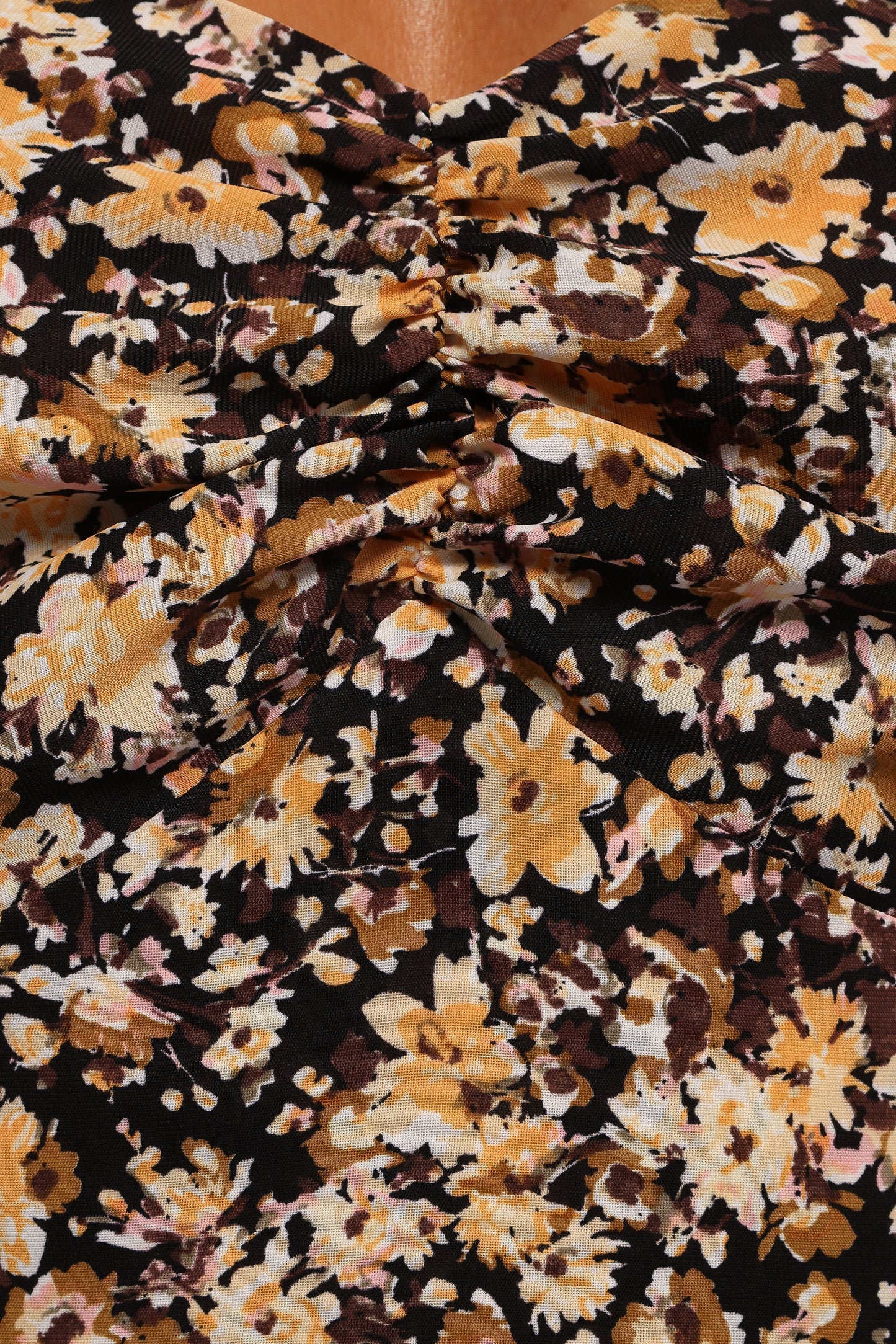 Oona Midi Dress Black Ditsy Floral