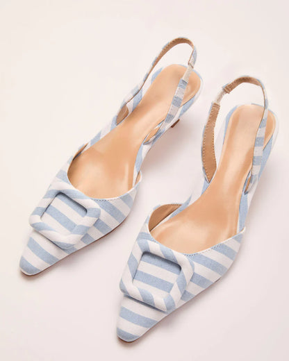 Payten Striped Slingback Heels