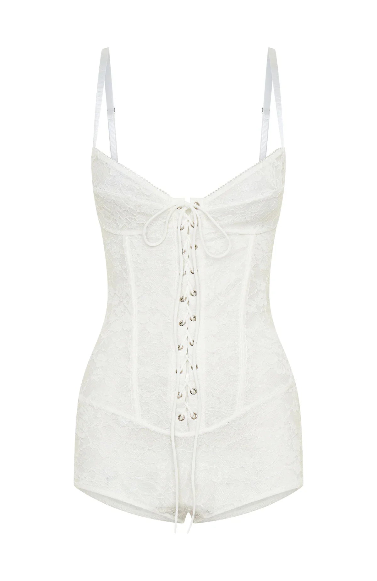 Stepped Out Playsuit White