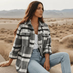 Bohemian Plaid Flannel Jacket
