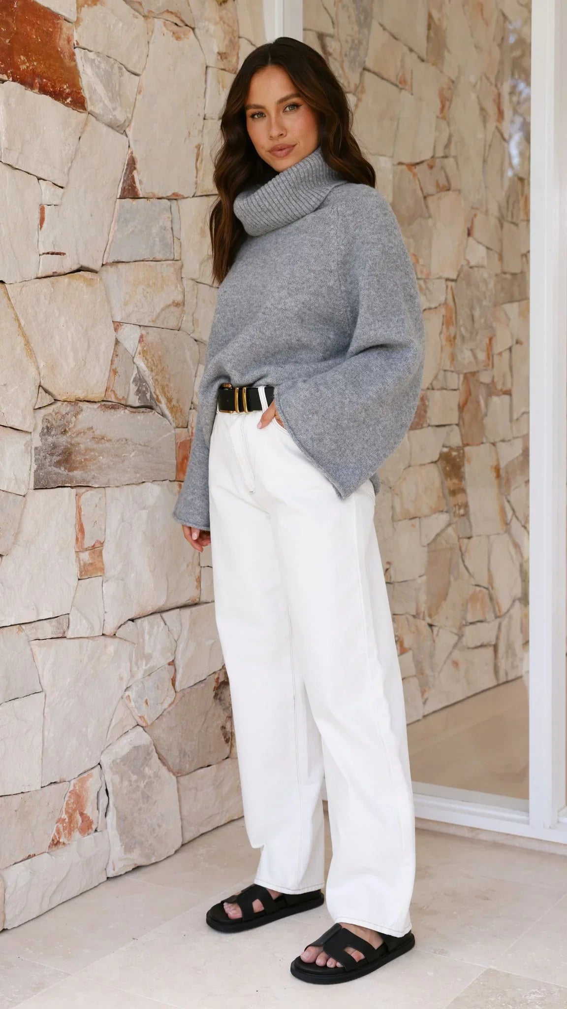 Jacques Knitted Jumper Grey