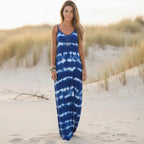 Casual Striped Sleeveless Maxi Dress