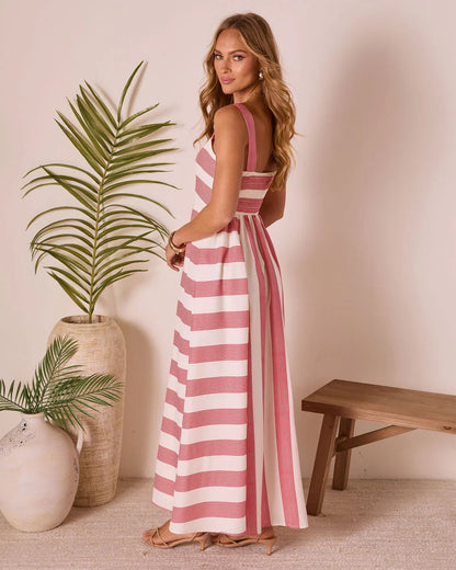 Everen Striped Maxi Dress