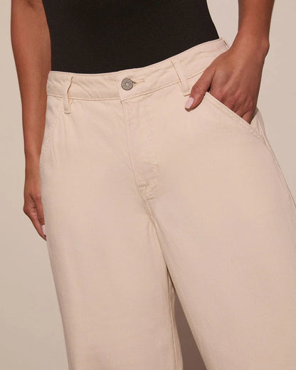 Leema Stretch High Rise Wide Leg Twill Jeans
