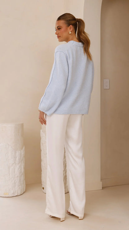 Ally Knit Sweater Blue
