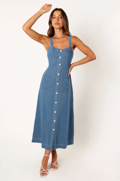Bettie Midi Dress Denim