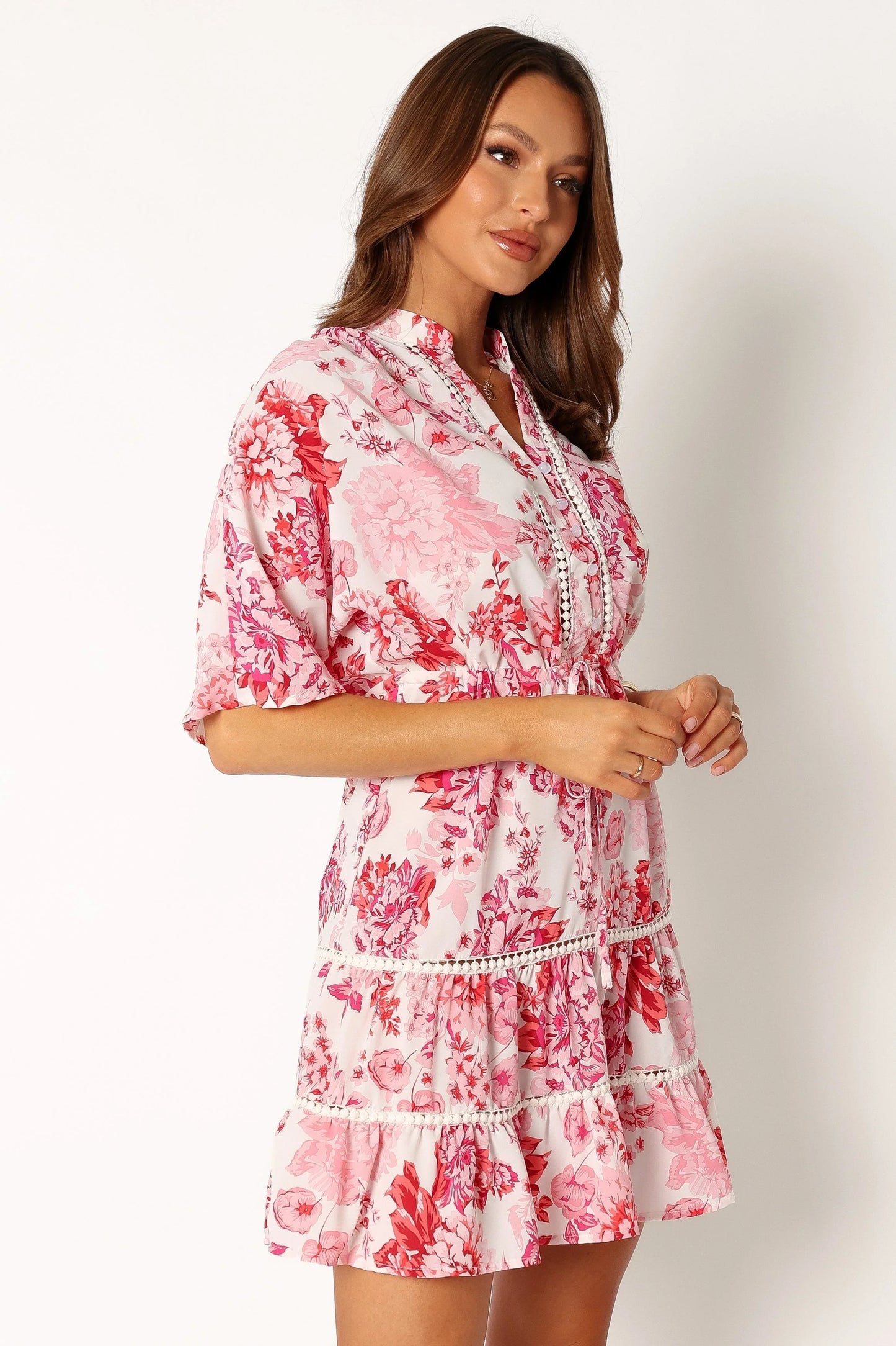 Sienna Long Sleeve Mini Dress Pink