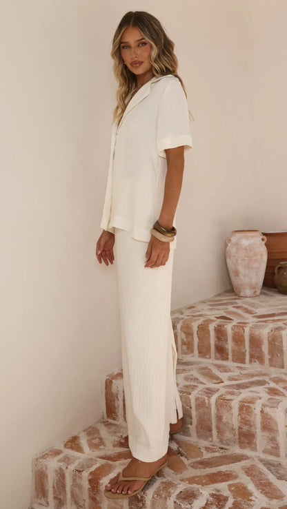 Razi Button Up Shirt Ivory