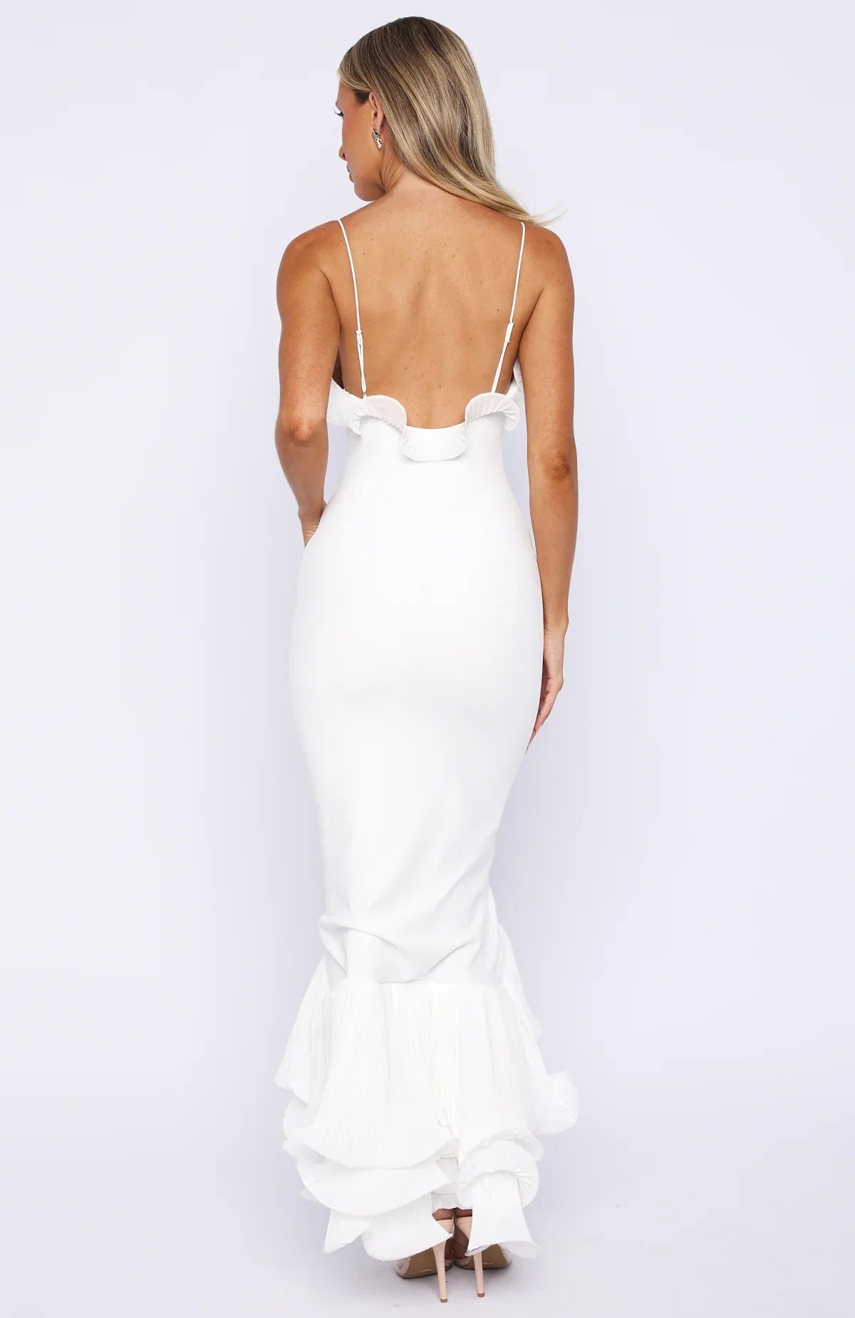 Dancing Petals Maxi Dress Off White