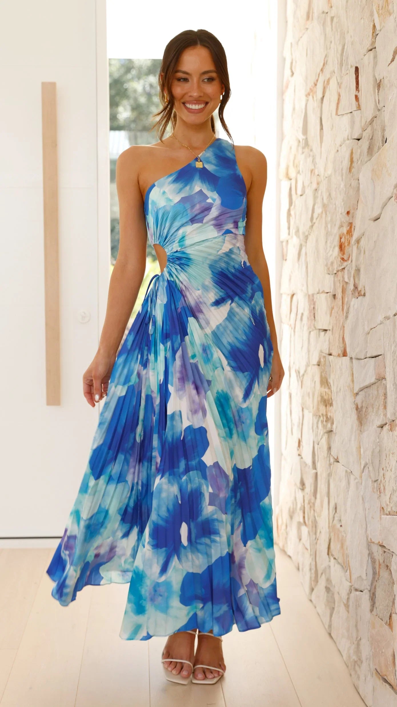 Laken Maxi Dress Blue Floral