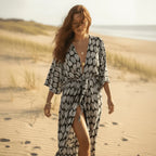 Long Floral Beach Kimono Swimsuit Cover Up