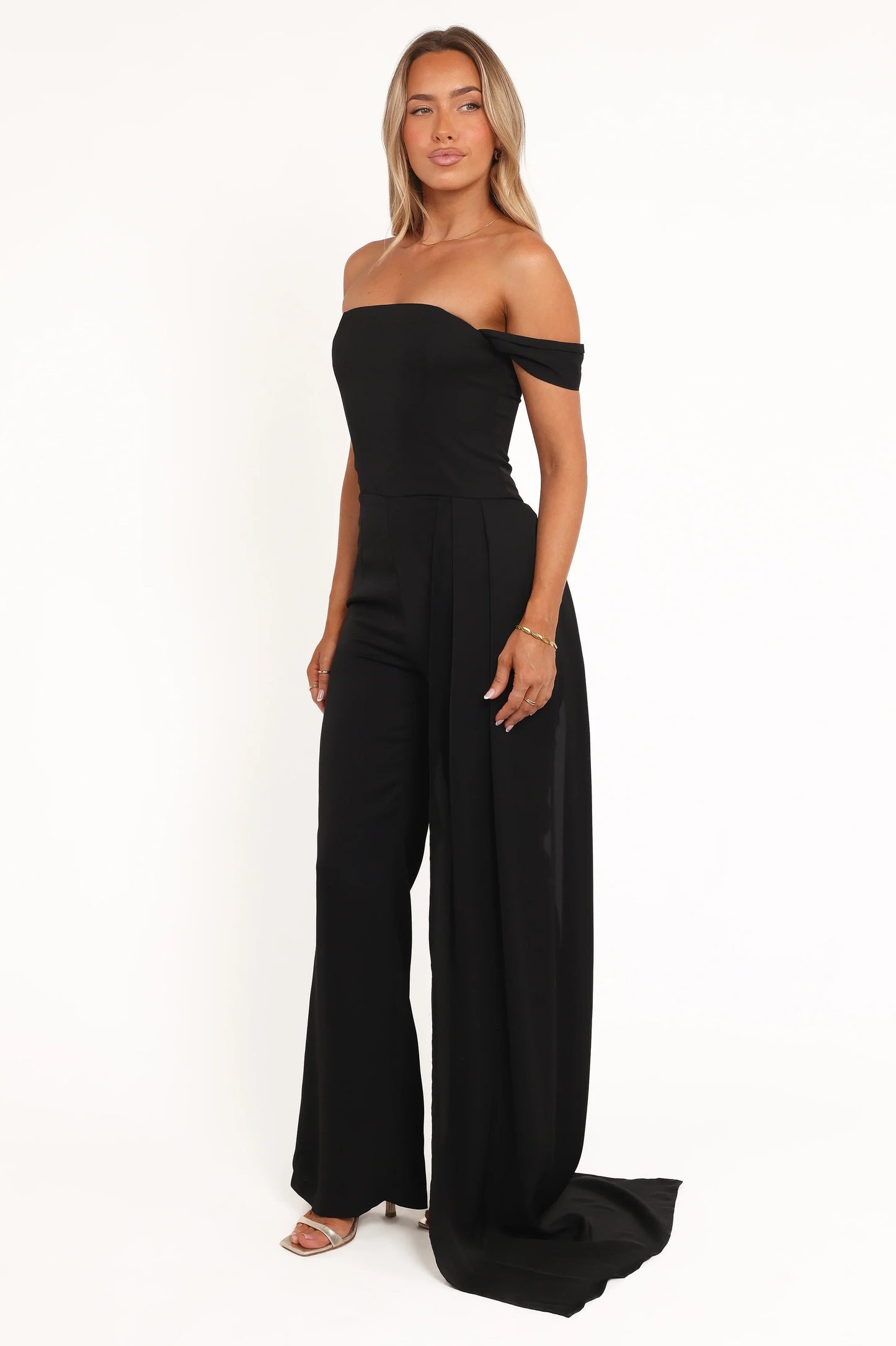 Jenny Off Shoulder Jumpsuit Black
