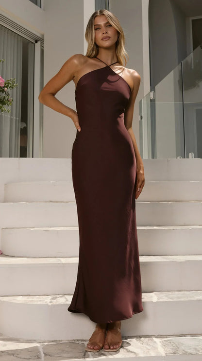 Chiara Maxi Dress Chocolate