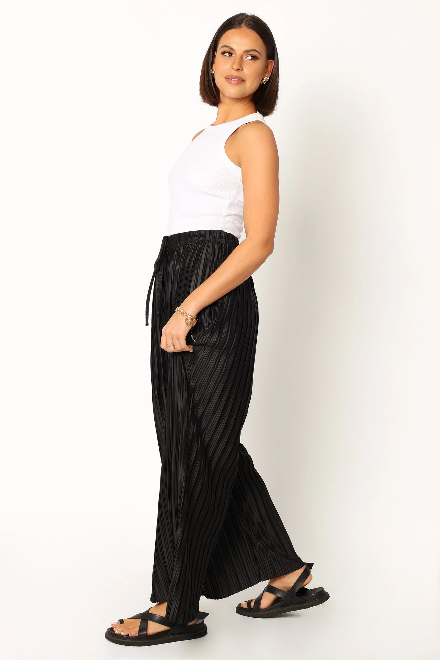 Sasha Pleated Pants Black