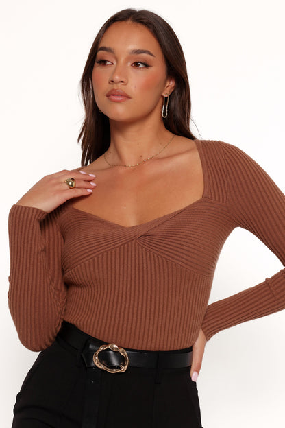 Akopo Long Sleeve Top Cognac