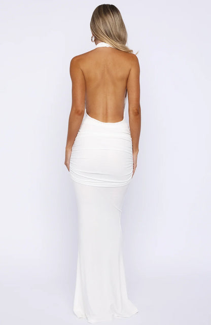 Be With You Forever Maxi Dress Off White