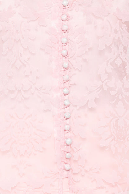 Marni Organza Top Pink Floral