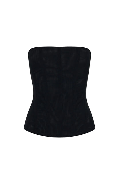 Tell Me A Secret Strapless Bustier Black