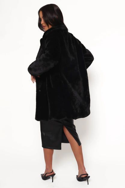 Meeka Faux Fur Jacket Black