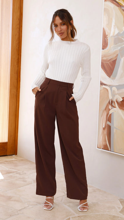 Imogen Long Sleeve Knit Crop White