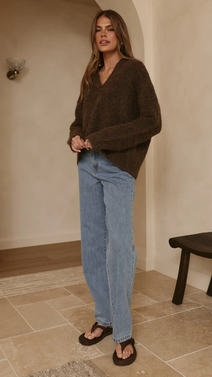 Kouvr Knit Sweater Brown