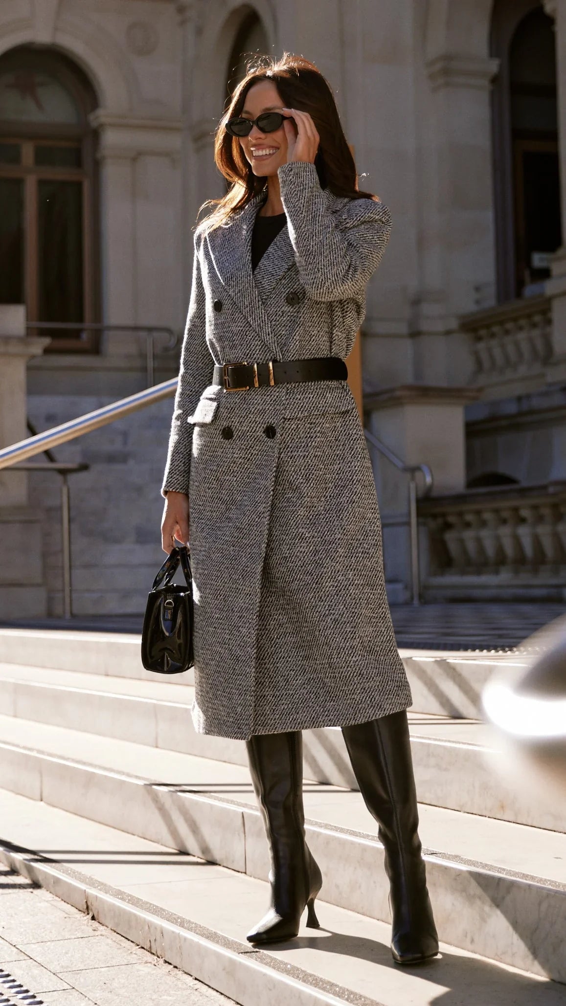 Jayla Longline Coat Grey