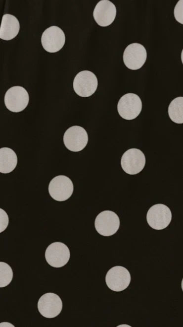 Onella Semi Sheer Maxi Skirt Black White Polka Dot
