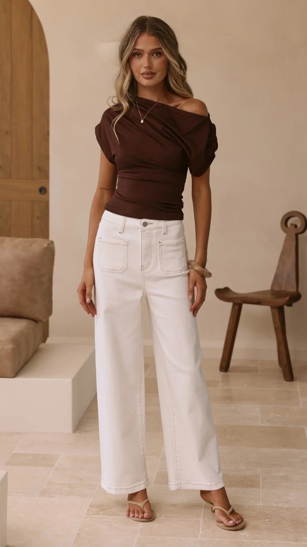 Macadrian Jeans White Denim