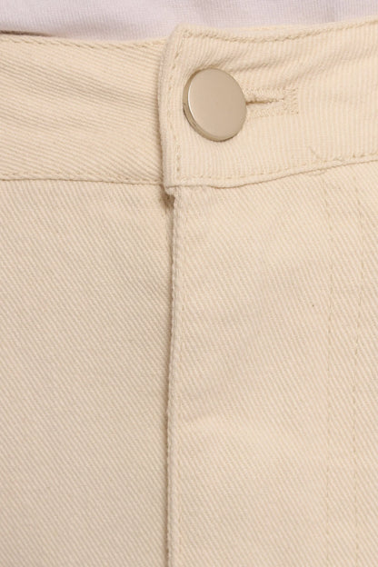 Kellen Corduroy Midi SKirt Cream