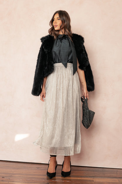 Tricia Maxi Skirt Silver