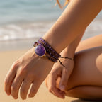 Boho Beaded Stone Wrap Bracelet