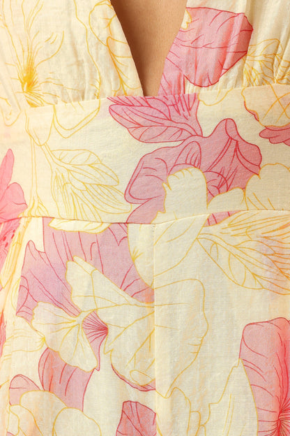 Halle Jumpsuit Yellow Pink