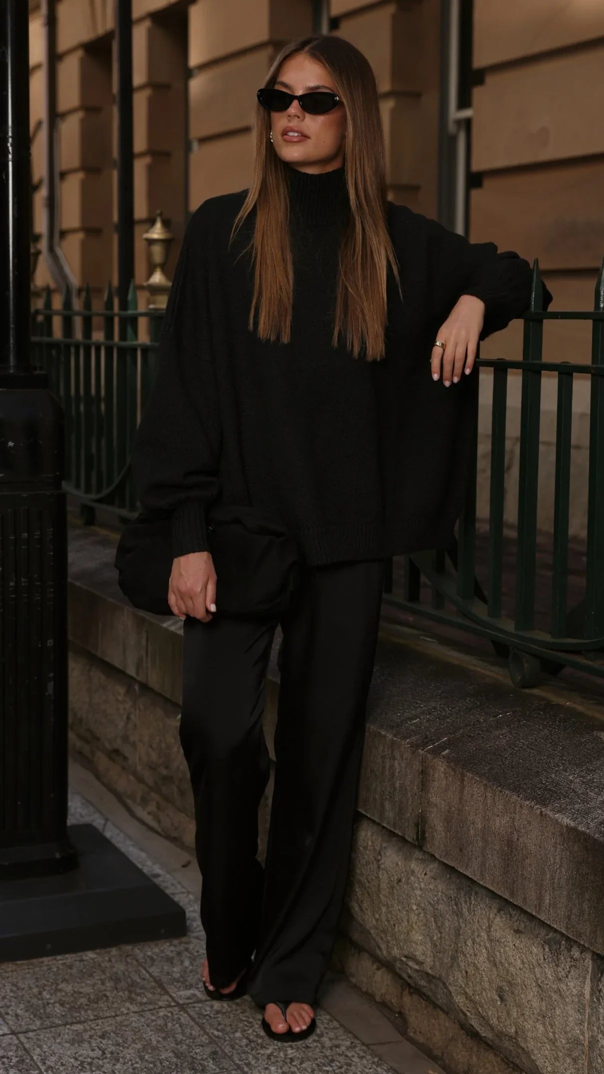 Imogen Button Pants Black