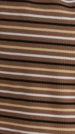 Tali Button Up Shirt and Shorts Set Mocha Yellow Stripe