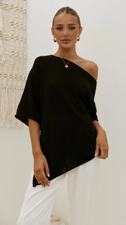 Keisha Off The Shoulder Top Black