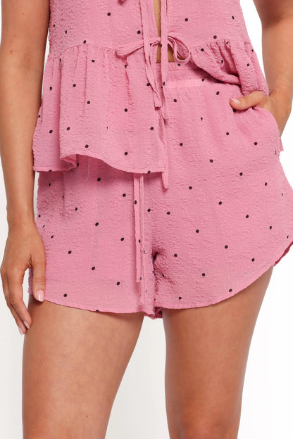 Nala Shorts Pink Polka Dot