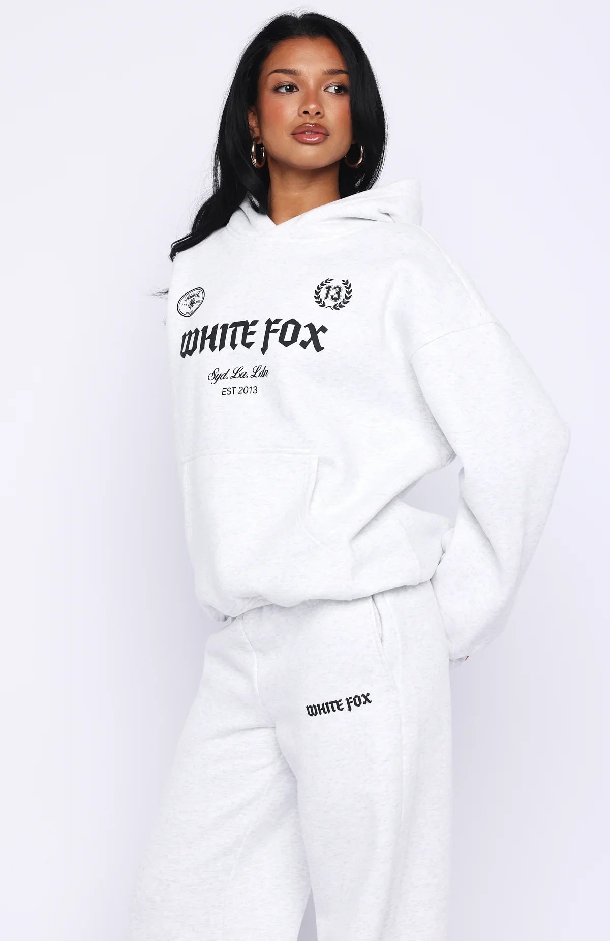 Vibe Too High Oversized Hoodie Grey Marle