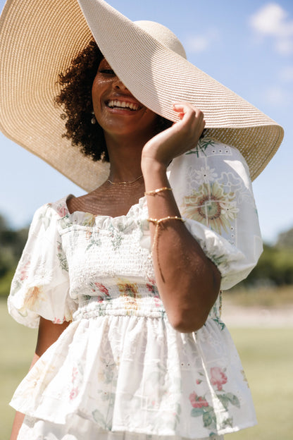 Amalie Top White Floral