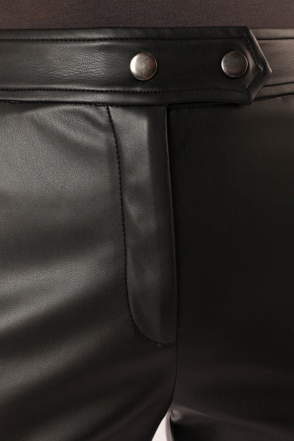 Roxy Vegan Leather Pants Black