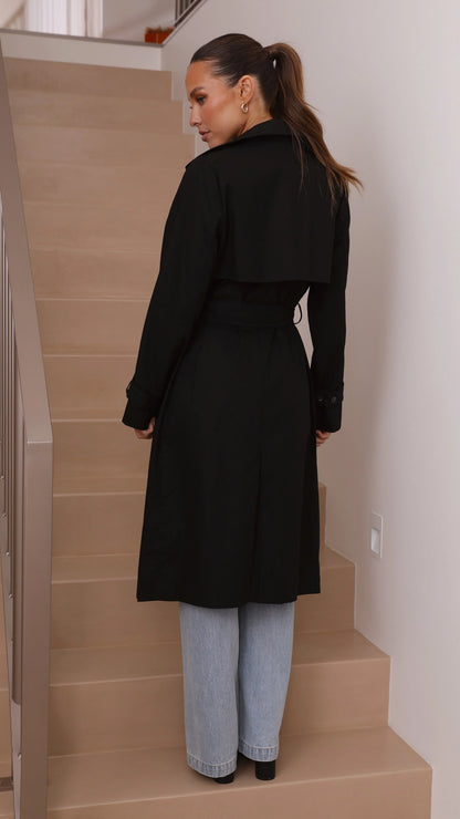 Byron Trench Coat Black