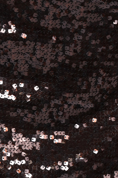Zinnia Sequin Mini Skirt Brown
