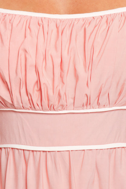 Henley Midi Dress Pink