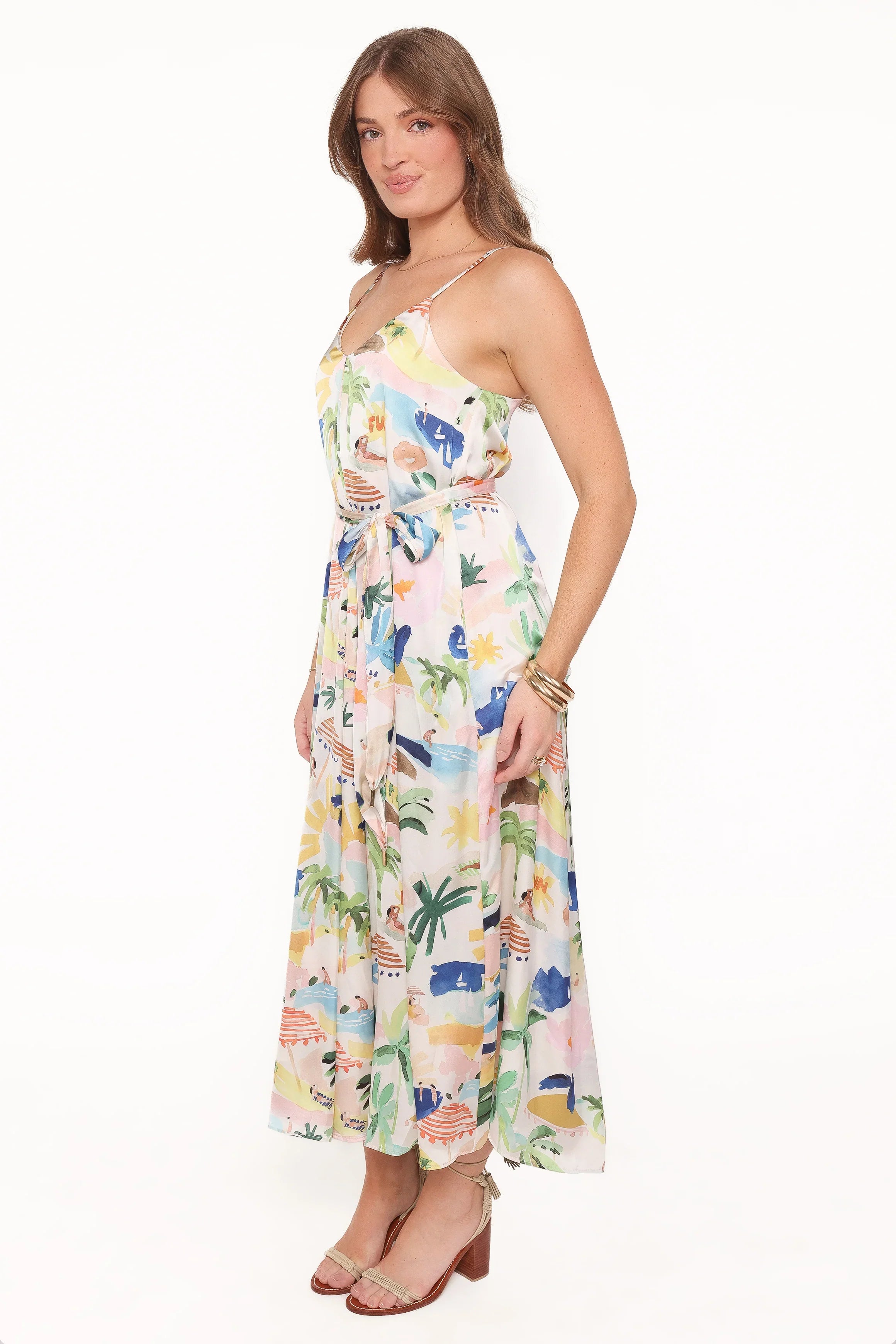 Coralee Maxi Dress Cream Resort Isle