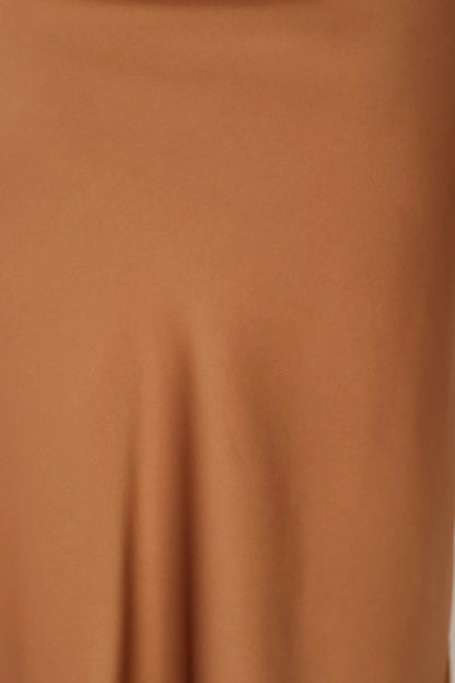 Nellie Satin Midi Skirt Bronze