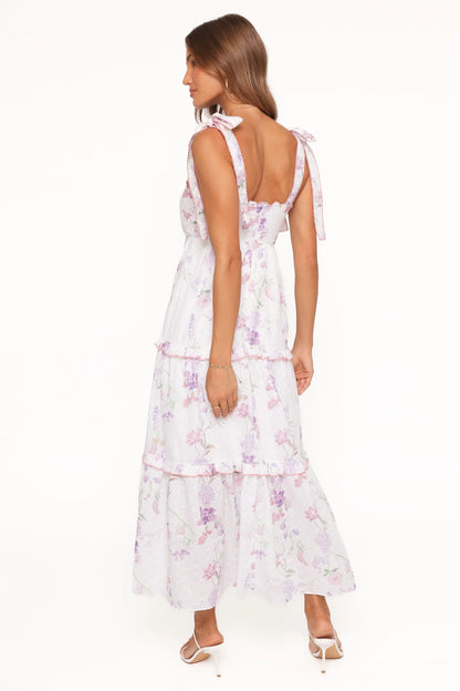 Aurelia Maxi Dress Purple Floral