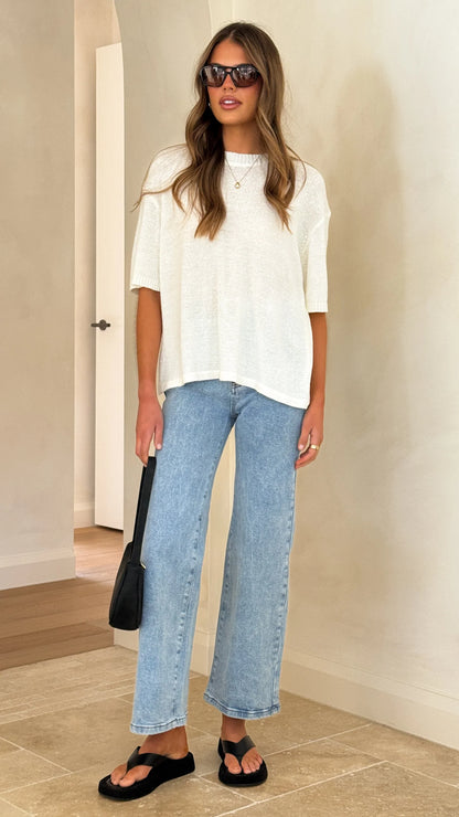 Annalise Knit Top White