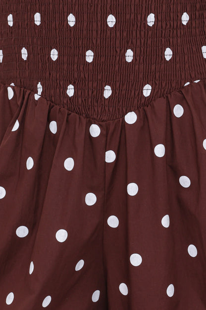 Paloma Jumpsuit Chocolate Polka Dot